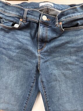 LOFT Mid Blue Skinny Jeans with Faded Wash